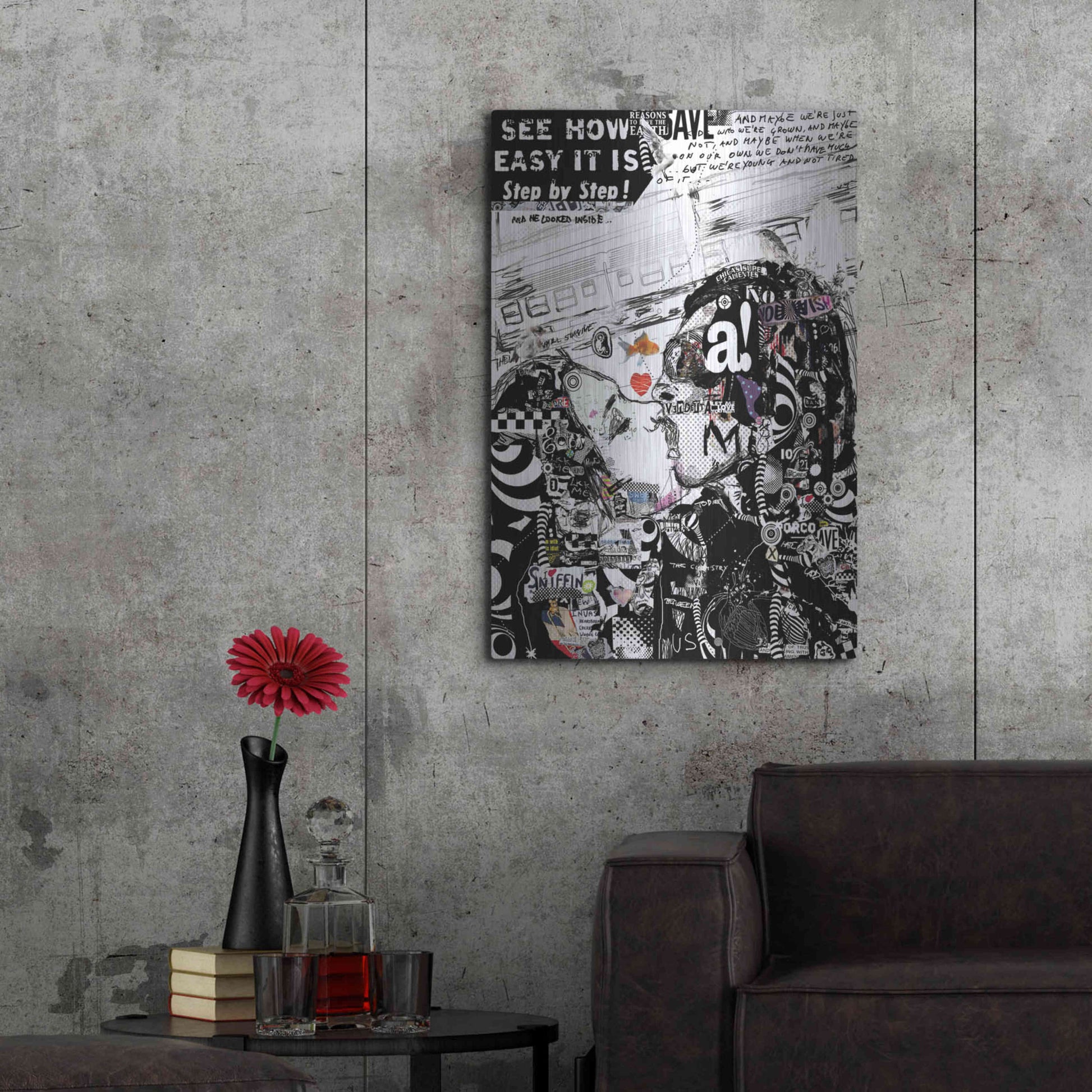 Luxe Metal Art 'The Chemistry Between Us' by Giulio Lurissevich, Metal Wall Art,24x36