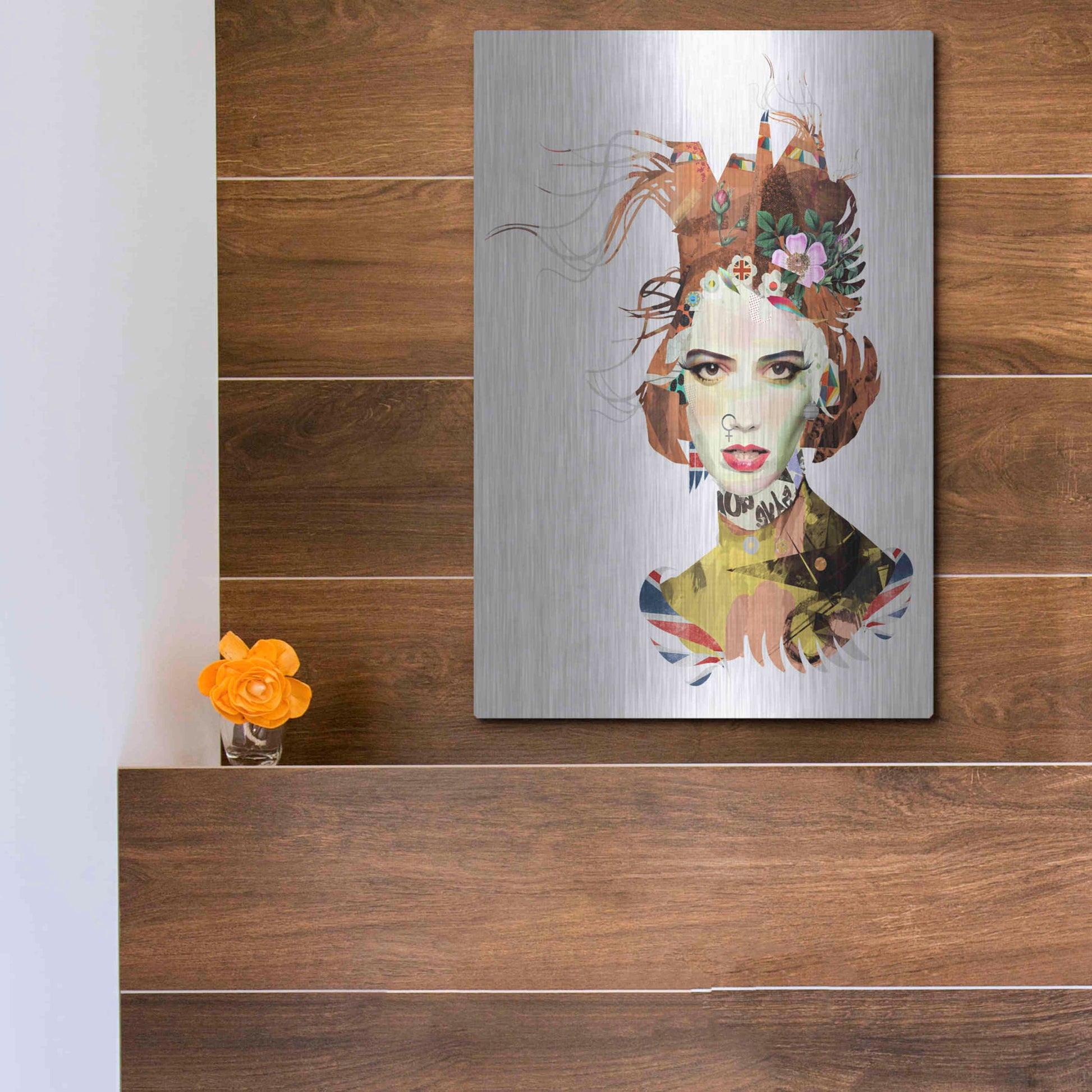 Luxe Metal Art 'The Queen' by Giulio Lurissevich, Metal Wall Art,12x16