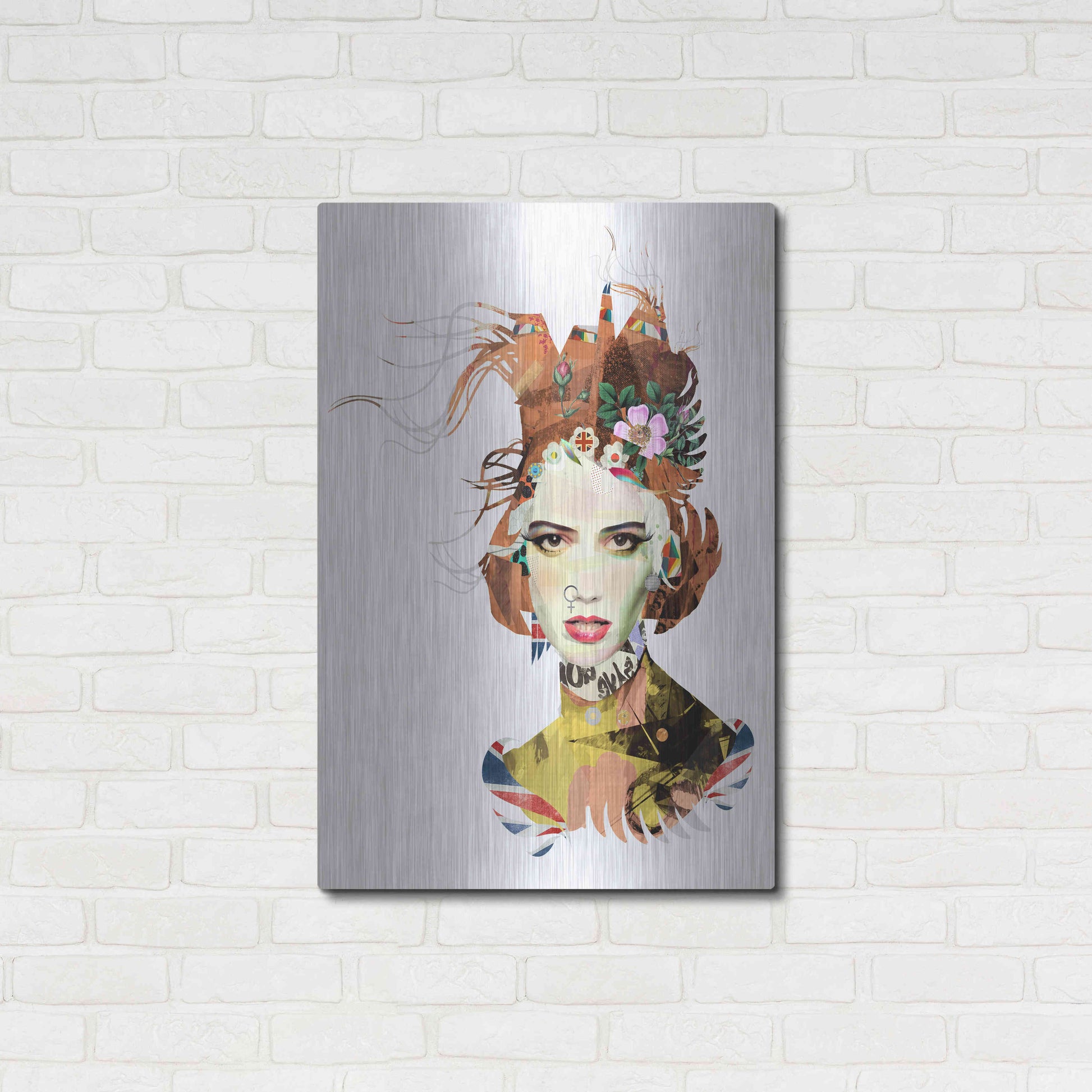 Luxe Metal Art 'The Queen' by Giulio Lurissevich, Metal Wall Art,24x36