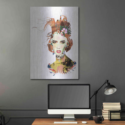 Luxe Metal Art 'The Queen' by Giulio Lurissevich, Metal Wall Art,24x36