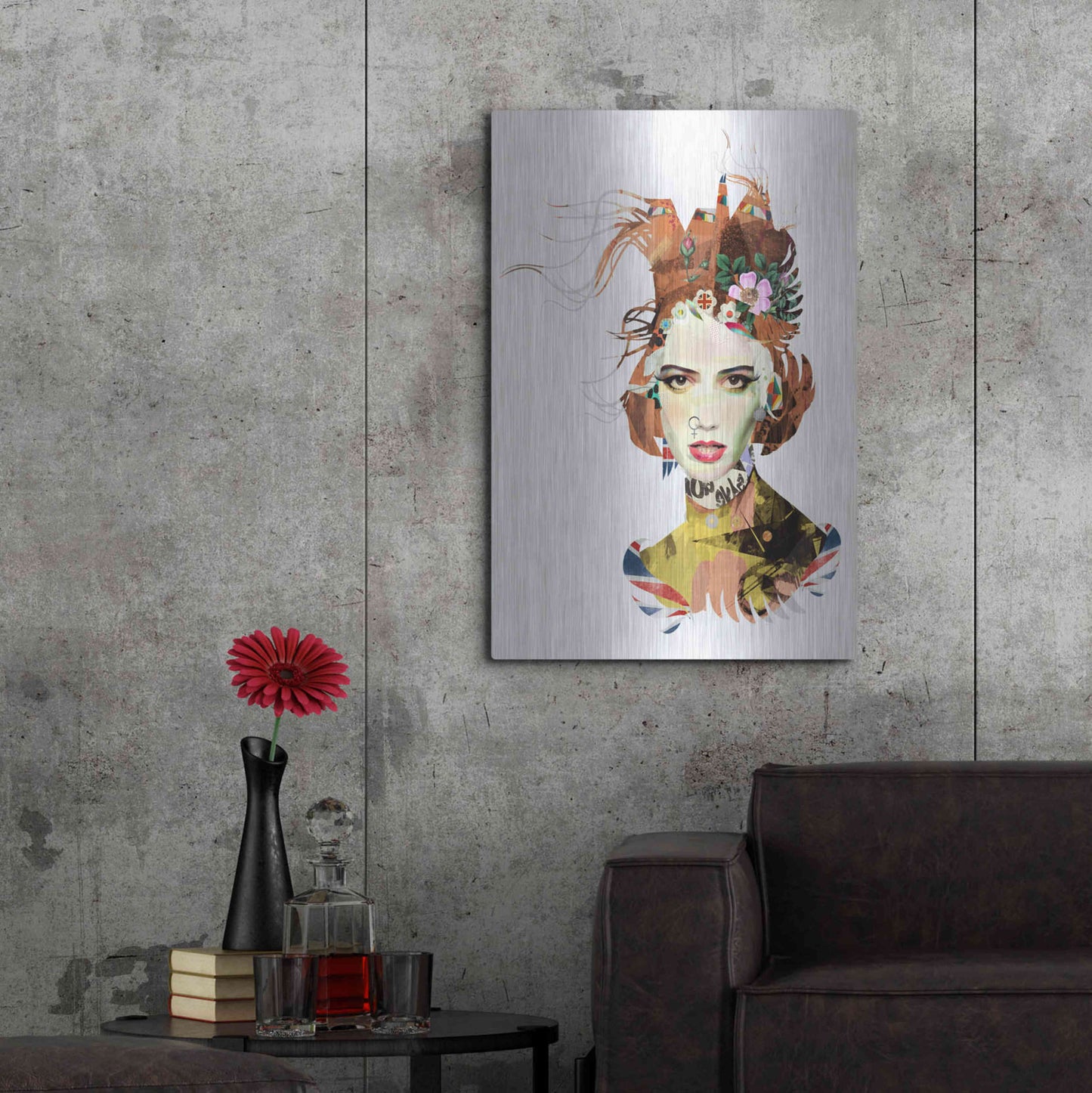 Luxe Metal Art 'The Queen' by Giulio Lurissevich, Metal Wall Art,24x36