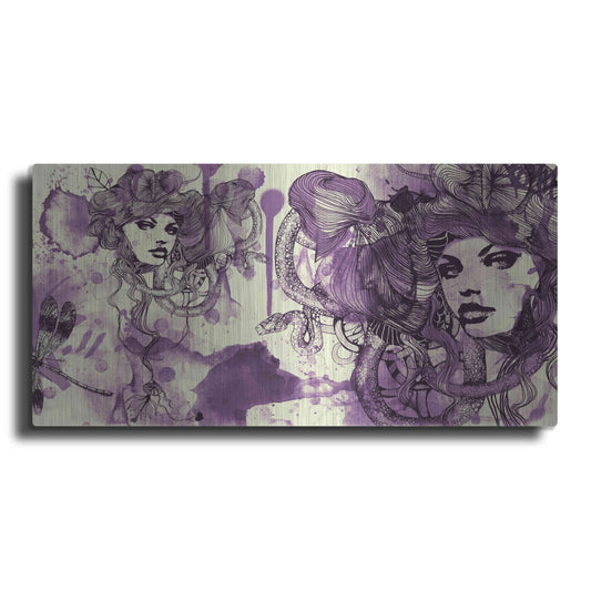 Luxe Metal Art 'Viola' by Giulio Lurissevich, Metal Wall Art