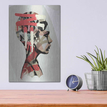 Luxe Metal Art 'Zeta' by Giulio Lurissevich, Metal Wall Art,12x16