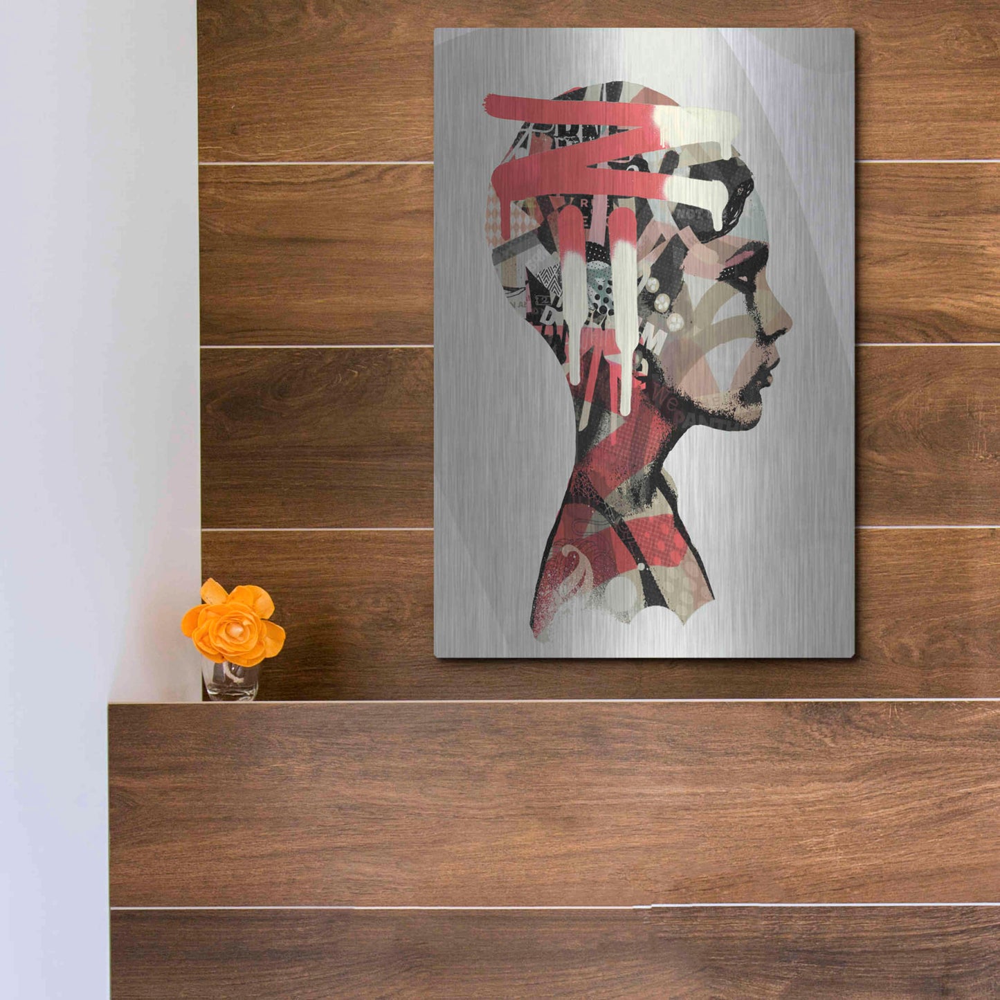 Luxe Metal Art 'Zeta' by Giulio Lurissevich, Metal Wall Art,12x16