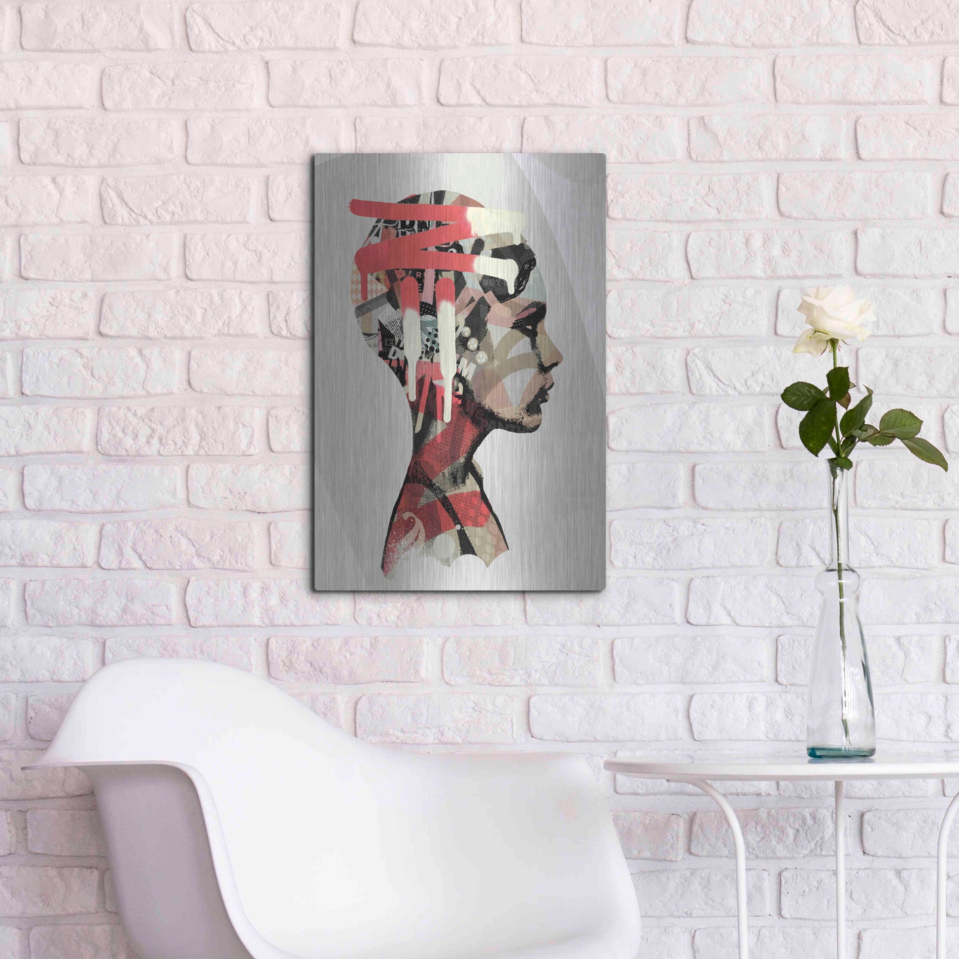 Luxe Metal Art 'Zeta' by Giulio Lurissevich, Metal Wall Art,16x24