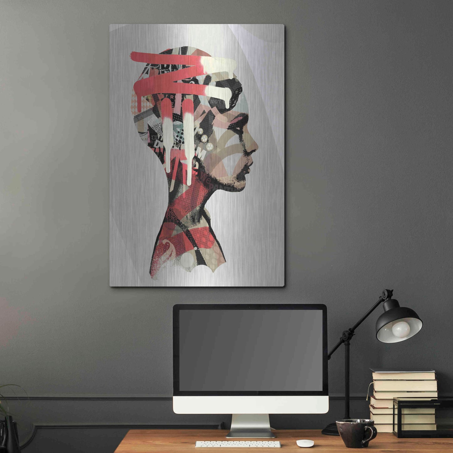 Luxe Metal Art 'Zeta' by Giulio Lurissevich, Metal Wall Art,24x36