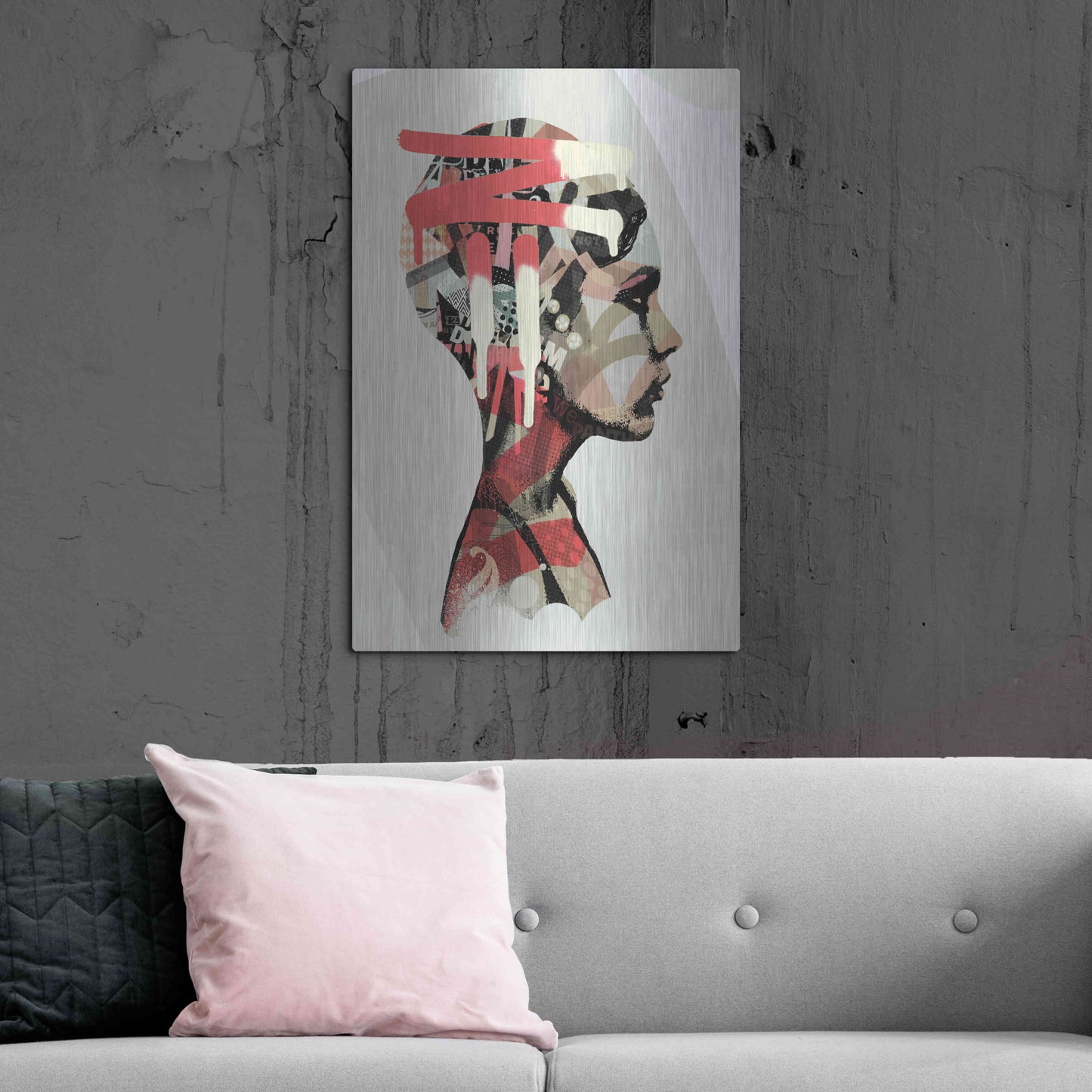 Luxe Metal Art 'Zeta' by Giulio Lurissevich, Metal Wall Art,24x36