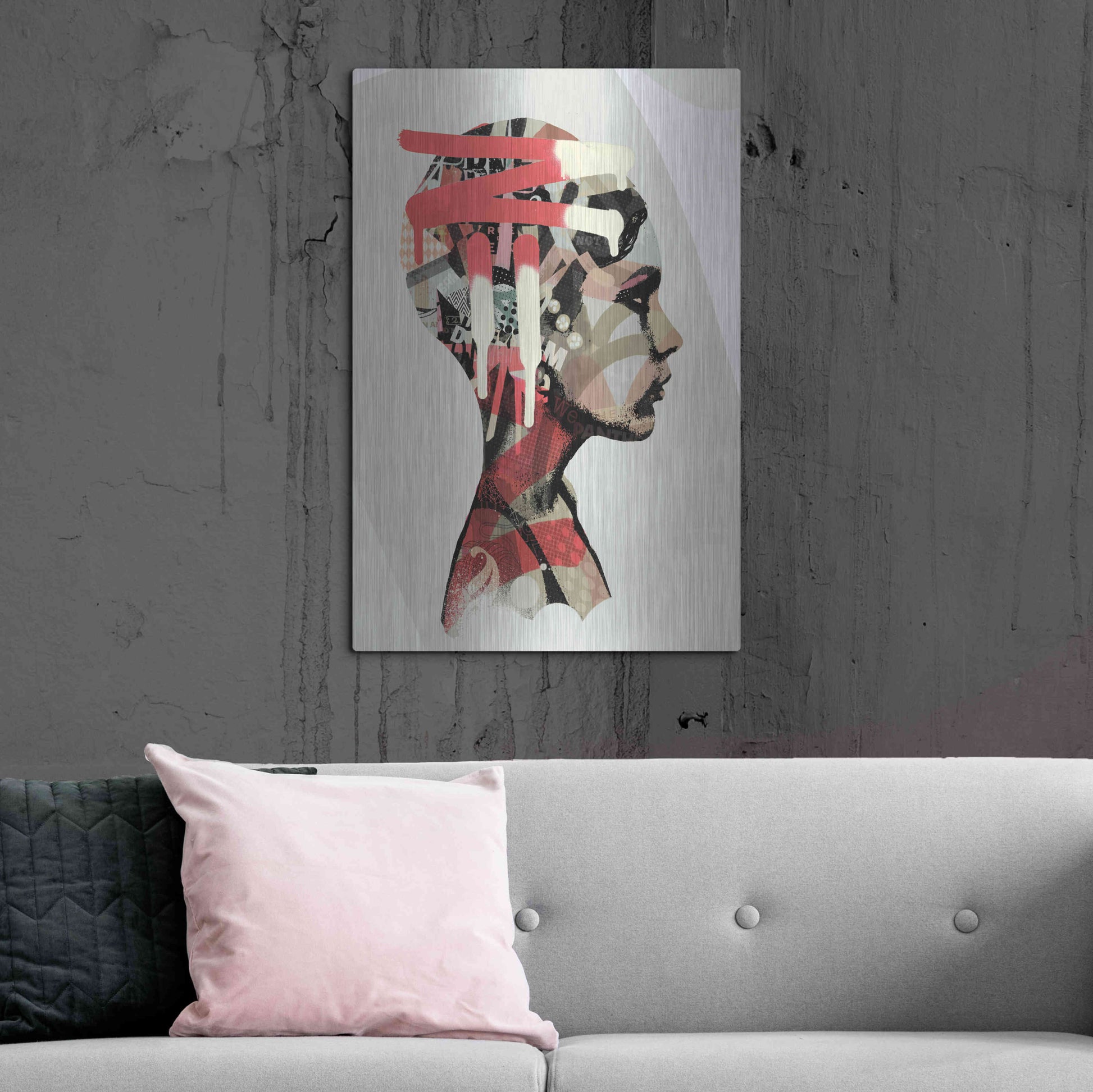 Luxe Metal Art 'Zeta' by Giulio Lurissevich, Metal Wall Art,24x36