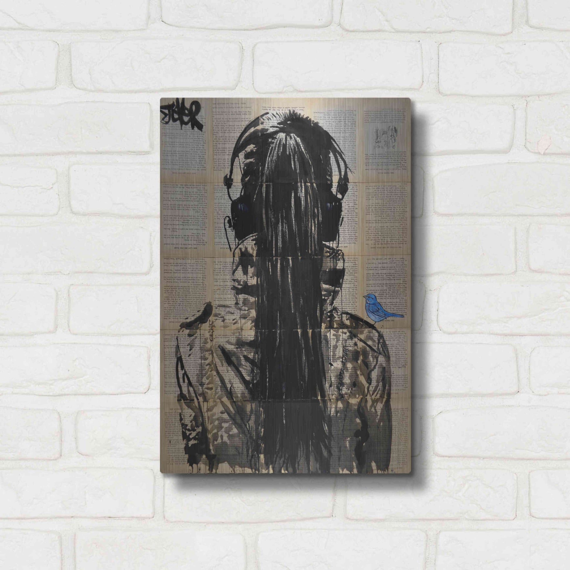 Luxe Metal Art 'Sonic2' by Loui Jover, Metal Wall Art,12x16