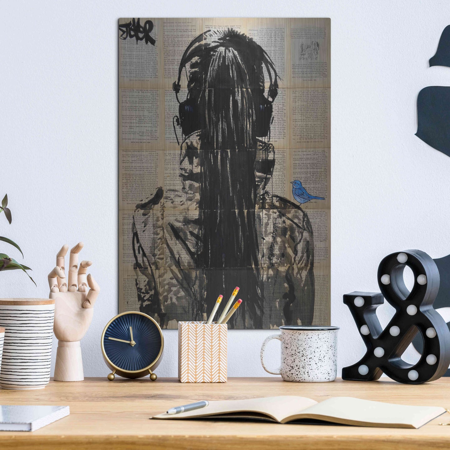 Luxe Metal Art 'Sonic2' by Loui Jover, Metal Wall Art,12x16