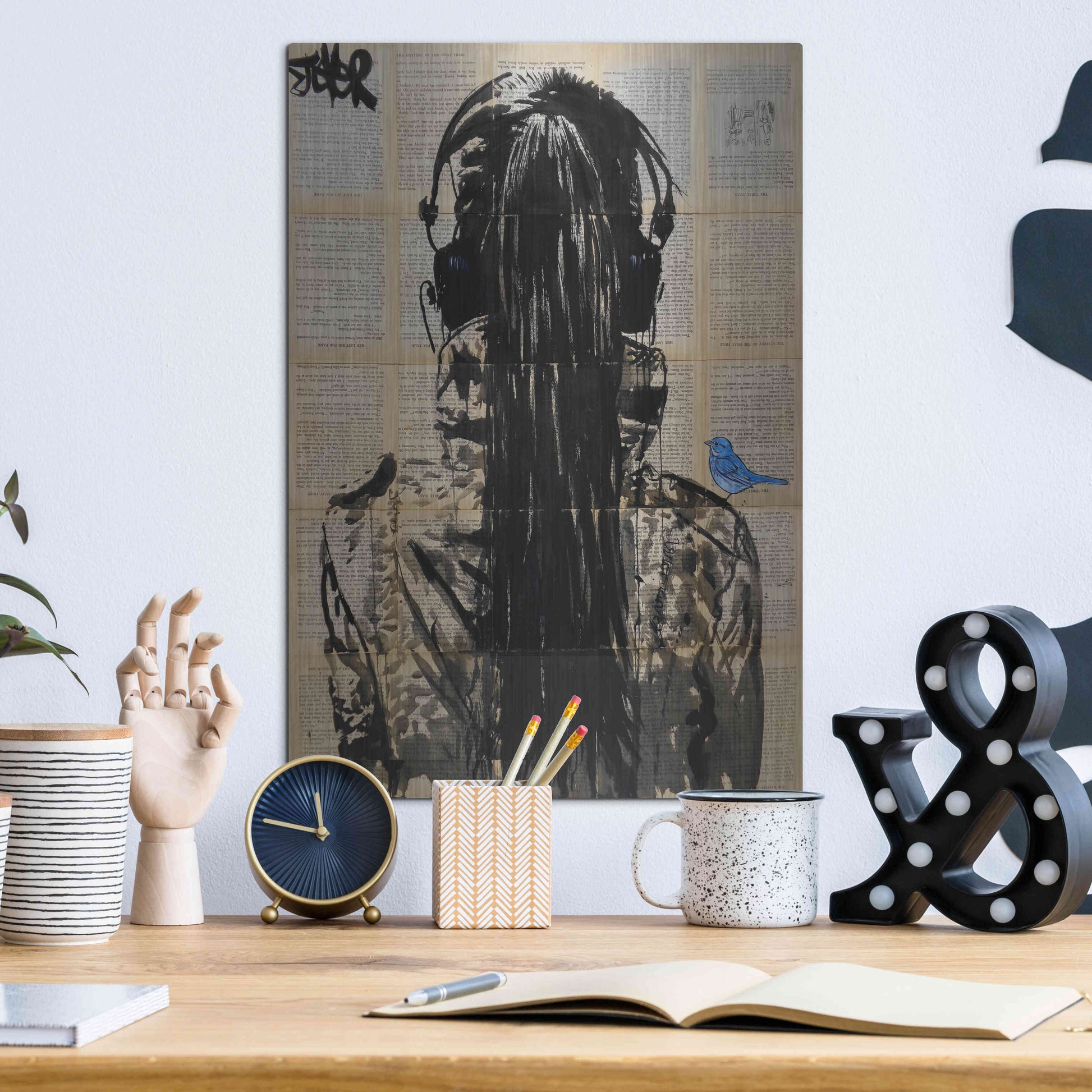 Luxe Metal Art 'Sonic2' by Loui Jover, Metal Wall Art,12x16