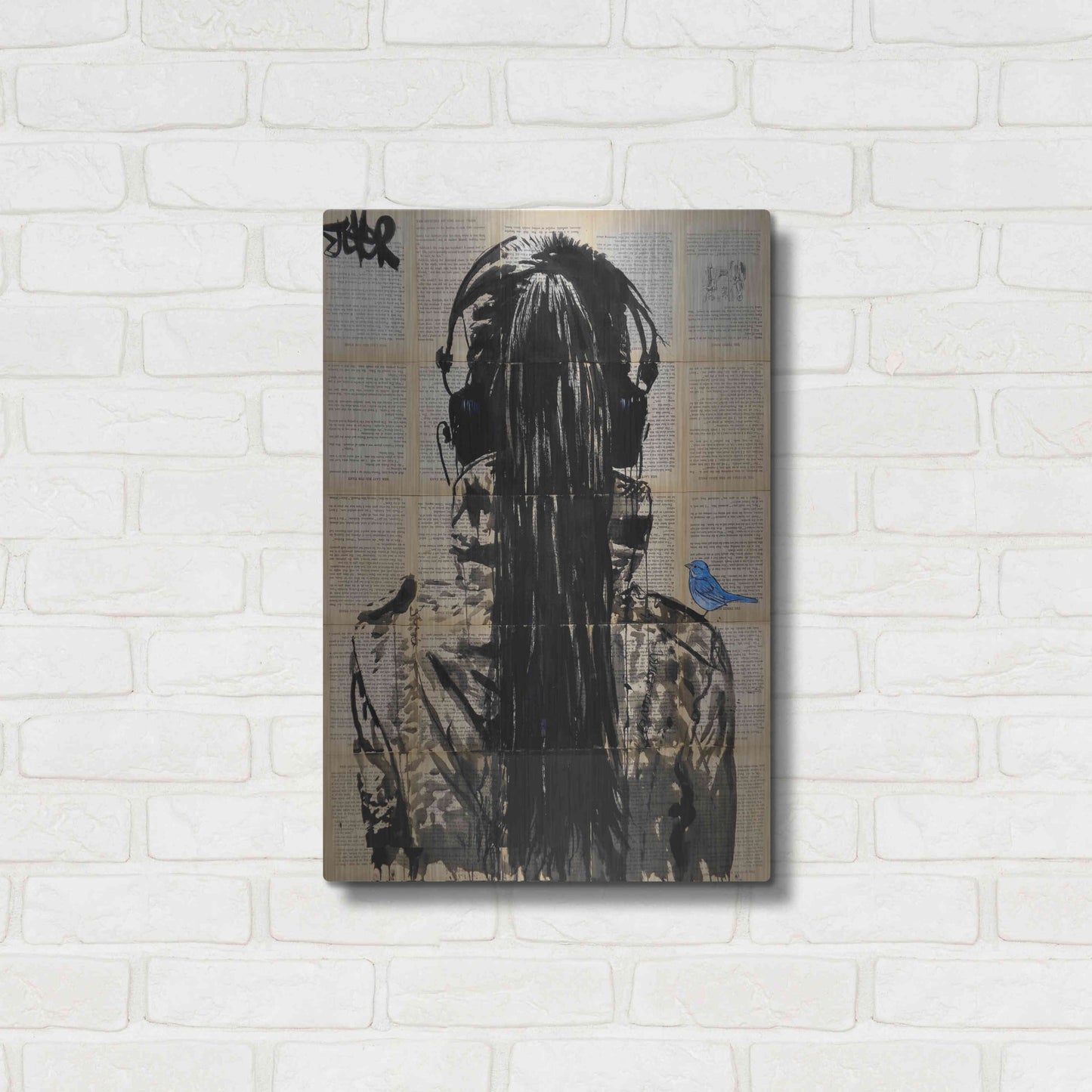 Luxe Metal Art 'Sonic2' by Loui Jover, Metal Wall Art,16x24