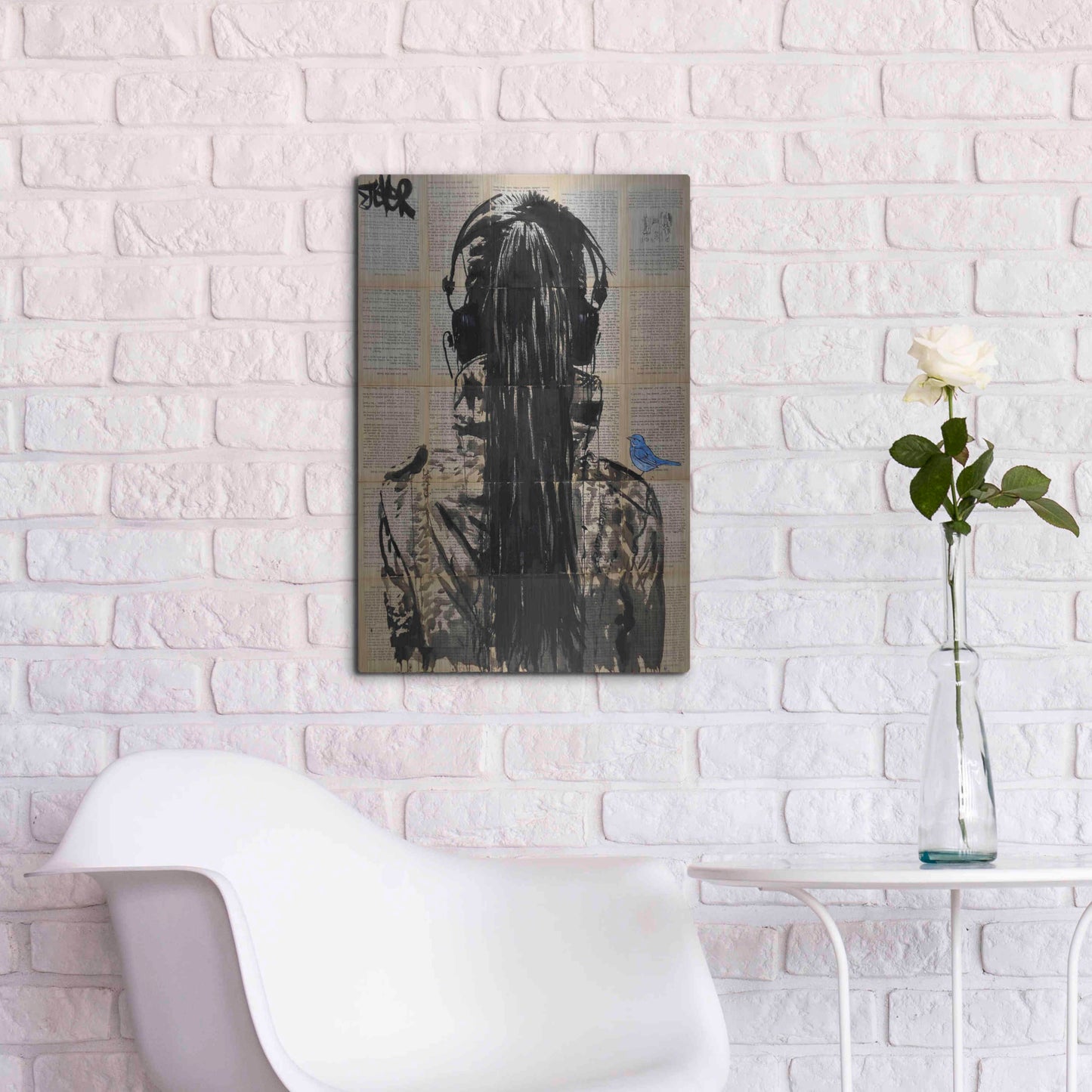 Luxe Metal Art 'Sonic2' by Loui Jover, Metal Wall Art,16x24