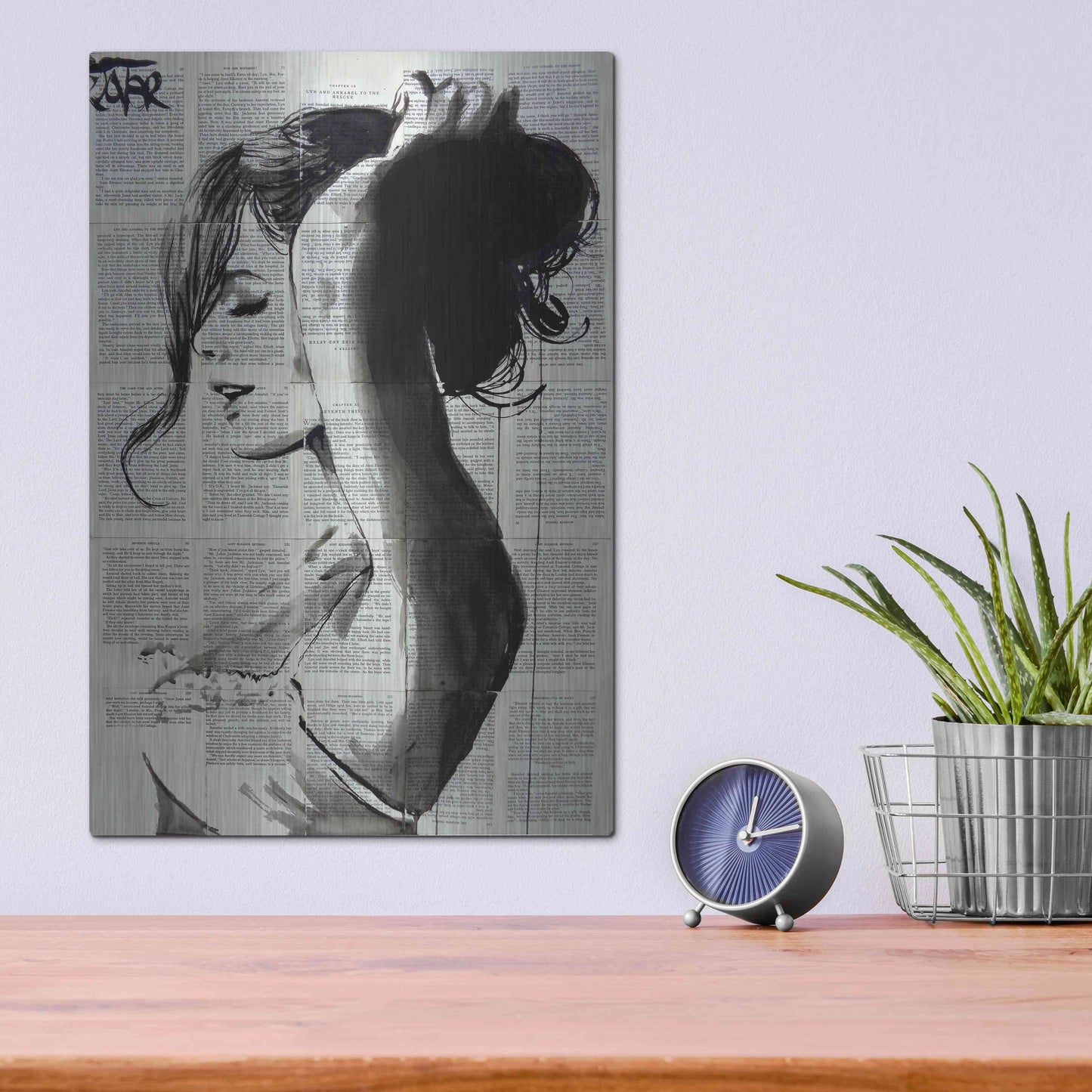 Luxe Metal Art 'Wishberry' by Loui Jover, Metal Wall Art,12x16