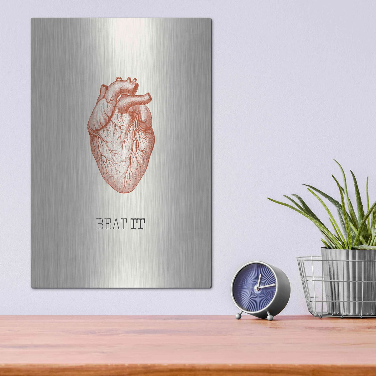 'Beat It' by GraphINC – Metal Wall Art, 12x16 room view