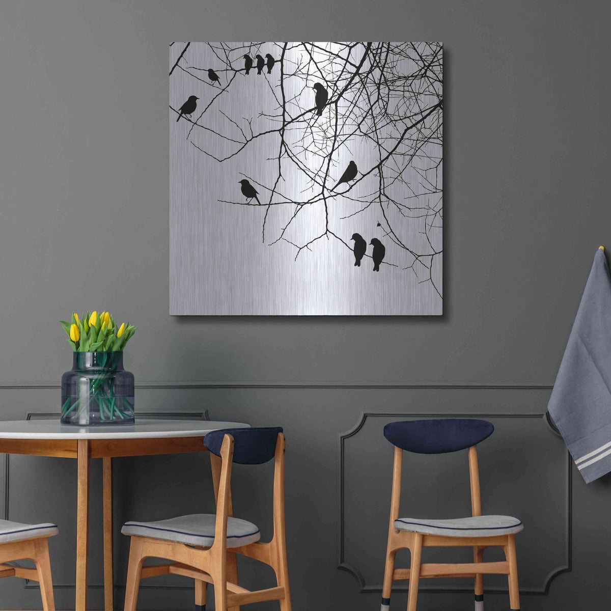 'Bird II' by GraphINC – Metal Wall Art, 36x36 room view