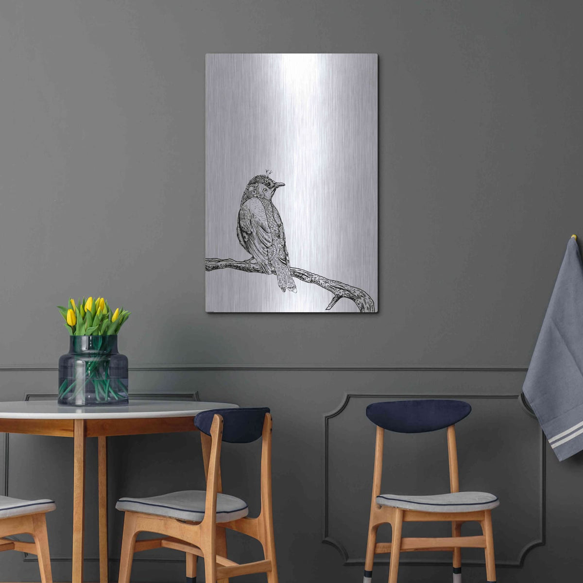 'Bird III' by GraphINC – Metal Wall Art, 24x36 room view