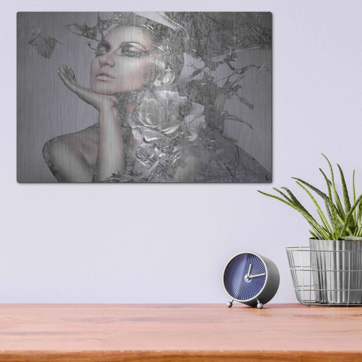 'Cool Grey' by GraphINC – Metal Wall Art, 16x12 room view