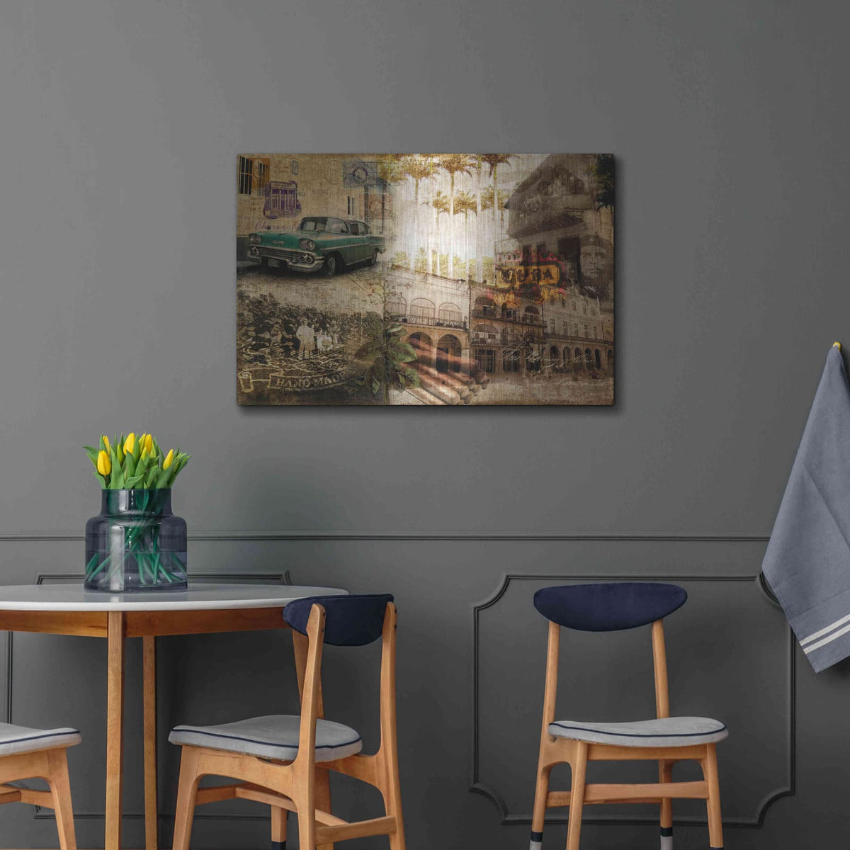 'Cuba' by GraphINC – Metal Wall Art, 36x24 room view