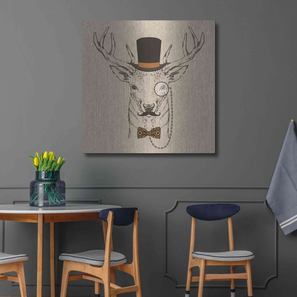 'Deer-man 2' by GraphINC – Metal Wall Art, 36x36 room view