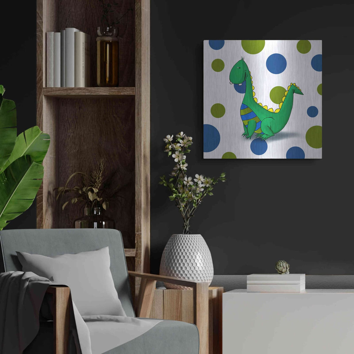 'Dragon' by GraphINC – Metal Wall Art, 24x24 room view