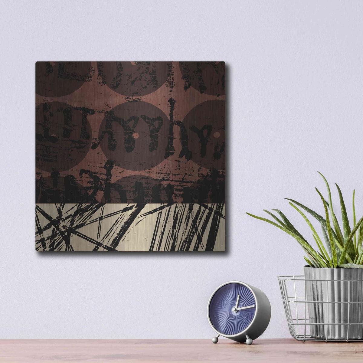 'Fibers 1' by GraphINC – Metal Wall Art, 12x12 room view