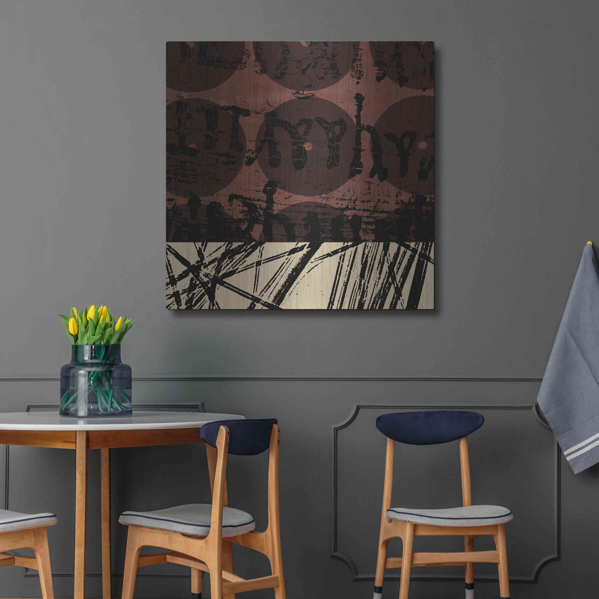 'Fibers 1' by GraphINC – Metal Wall Art, 36x36 room view