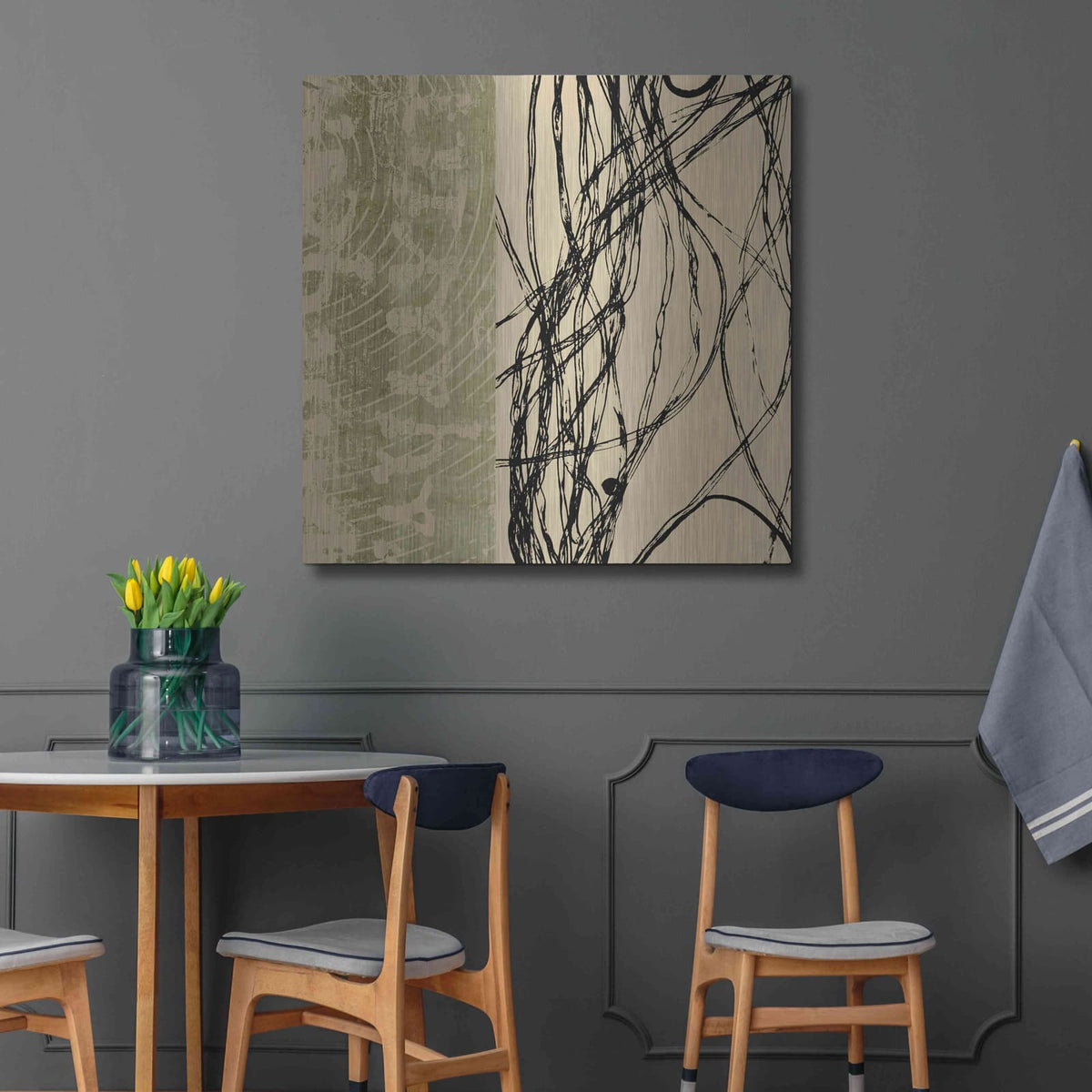 'Fibers 2' by GraphINC – Metal Wall Art, 36x36 room view