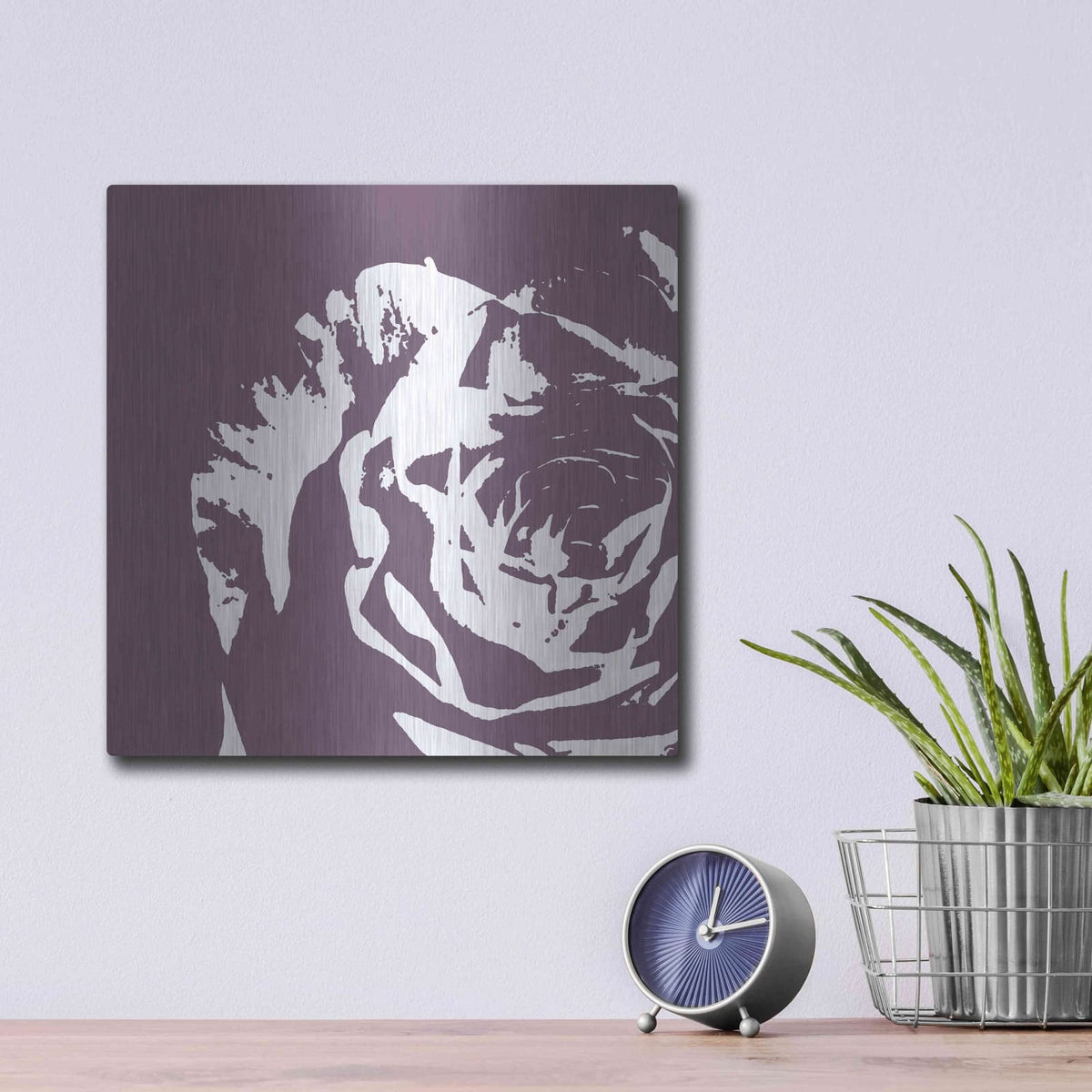 'Flower I' by GraphINC – Metal Wall Art, 12x12 room view