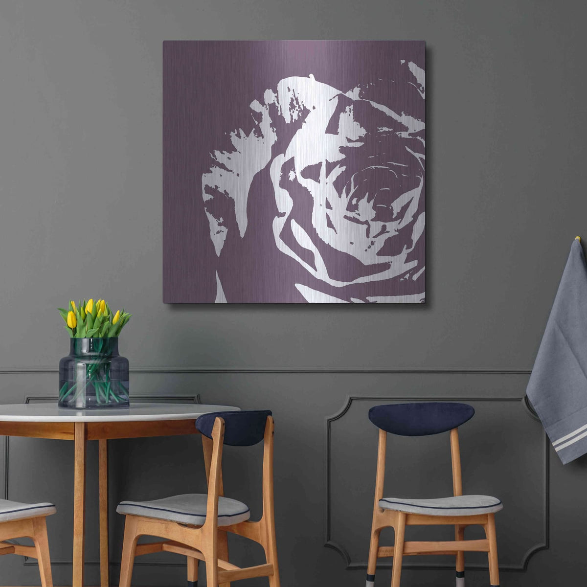 'Flower I' by GraphINC – Metal Wall Art, 36x36 room view