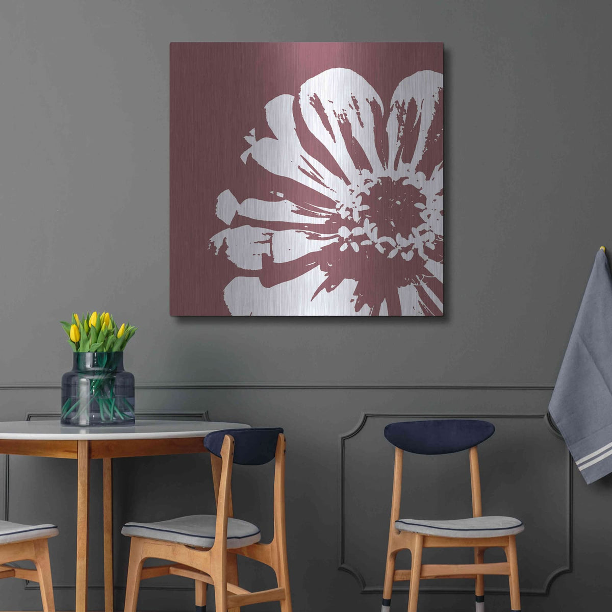 'Flower II' by GraphINC – Metal Wall Art, 36x36 room view