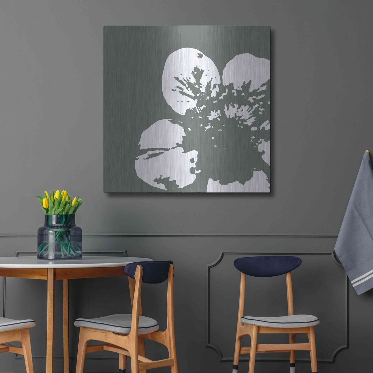 'Flower III' by GraphINC – Metal Wall Art, 36x36 room view