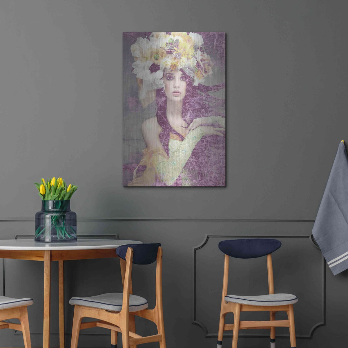 'Flower Lady' by GraphINC – Metal Wall Art, 24x36 room view