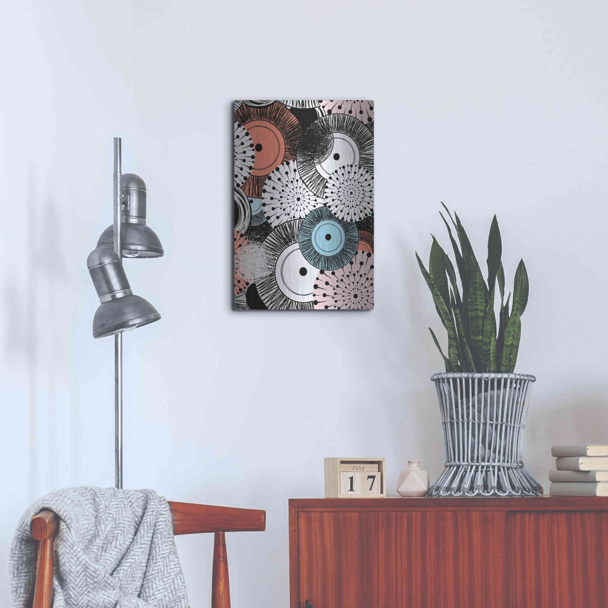 'Flowers and Design' by GraphINC – Metal Wall Art, 16x24 room view