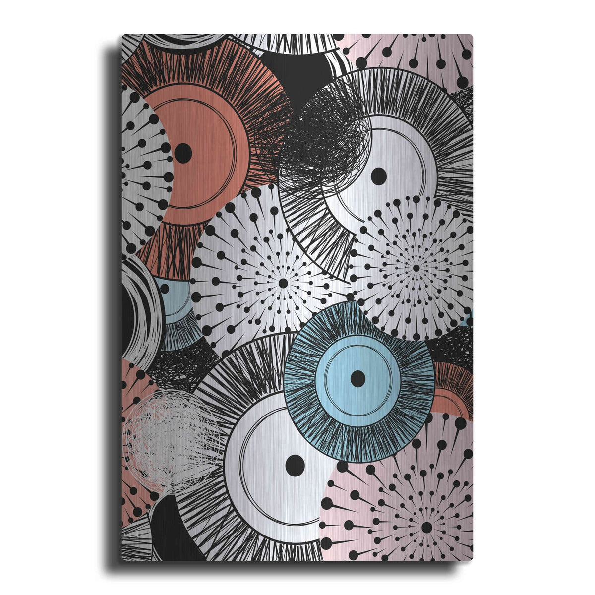 'Flowers and Design' by GraphINC – Metal Wall Art