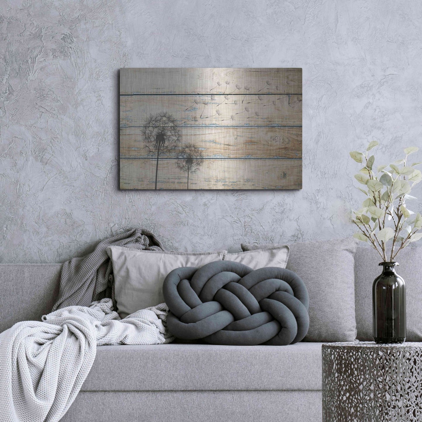 Luxe Metal Art 'Tanpopo' Metal Wall Art,36x24