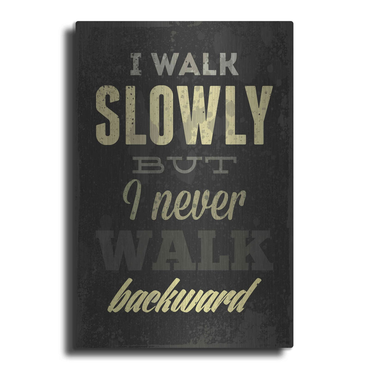 'I Walk Slowly' by GraphINC – Metal Wall Art