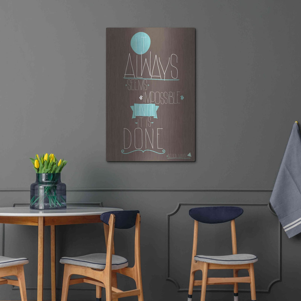 'It Always Seems' by GraphINC – Metal Wall Art, 24x36 room view
