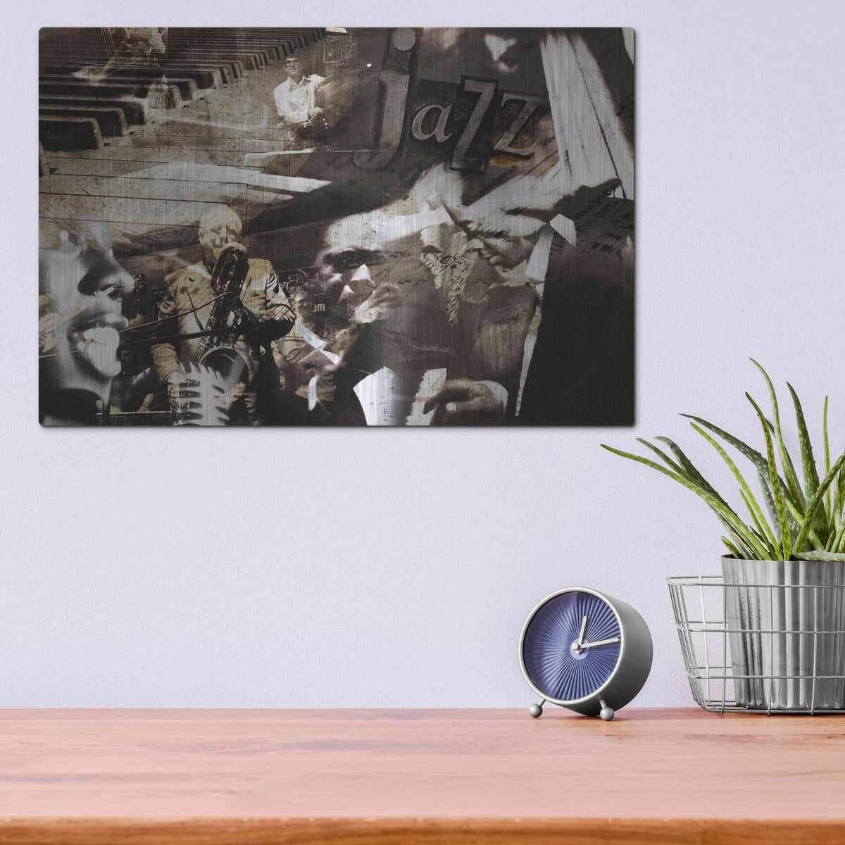 'Jazz' by GraphINC – Metal Wall Art, 16x12 room view