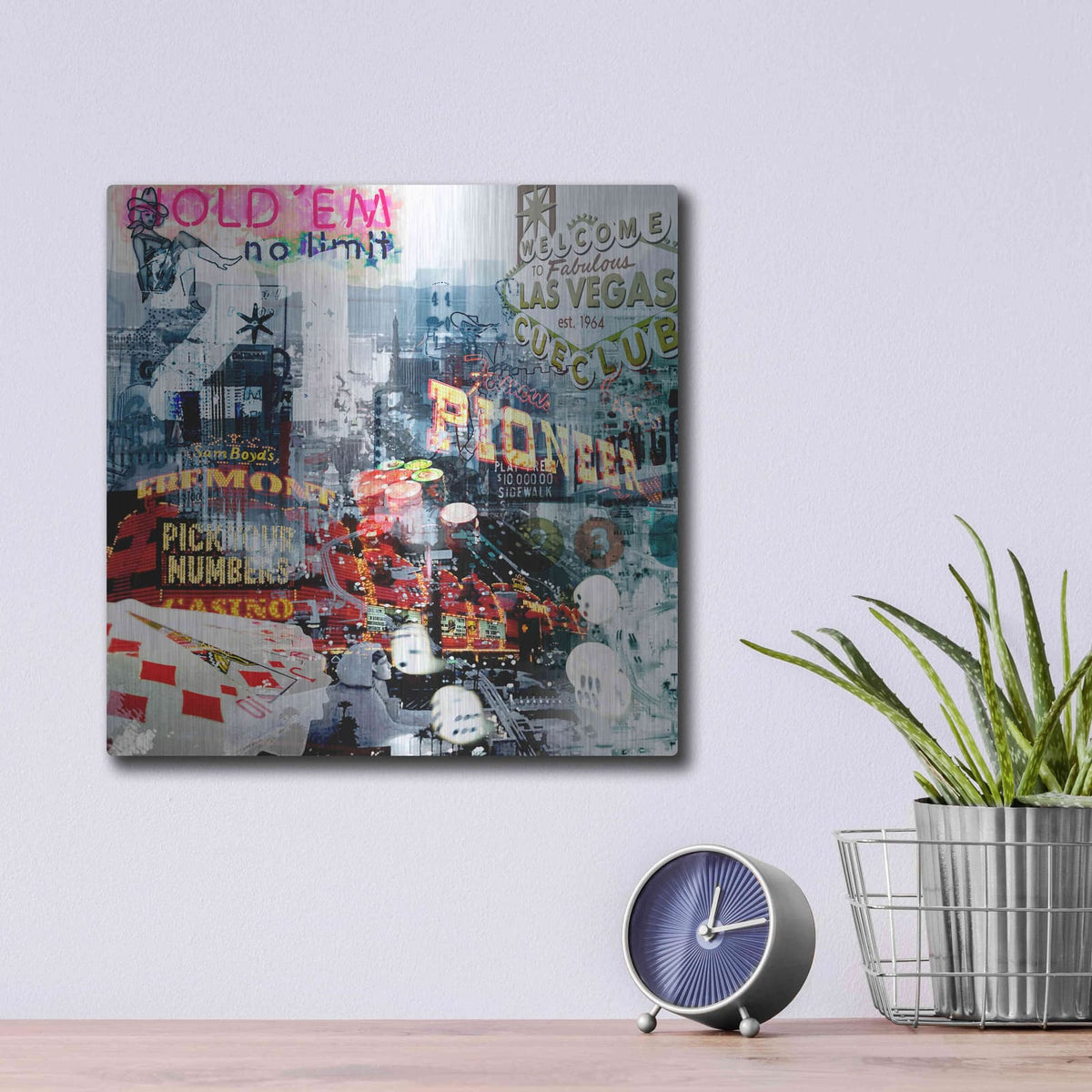 'Las Vegas' by GraphINC – Metal Wall Art, 12x12 room view