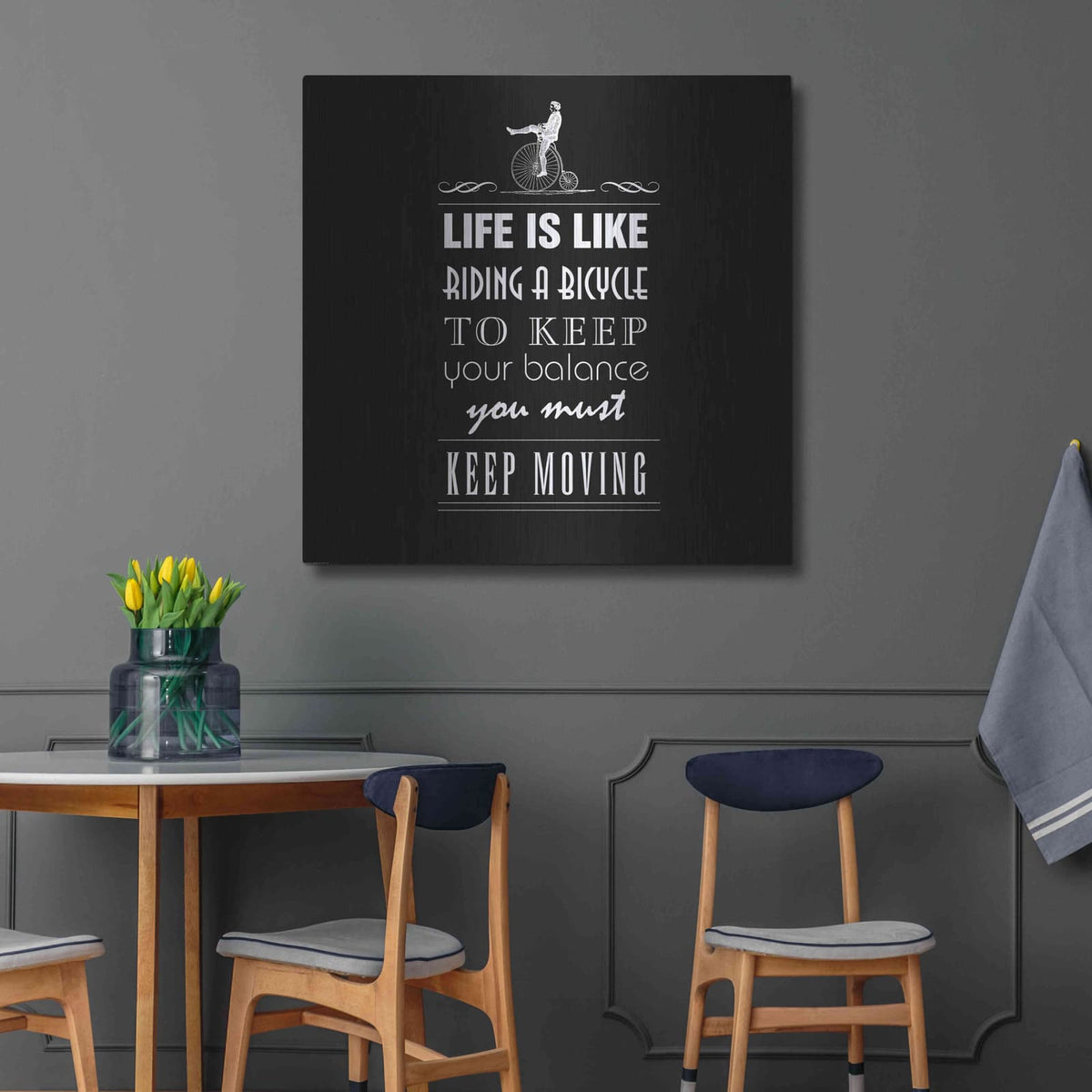 'Life Is Like' by GraphINC – Metal Wall Art, 36x36 room view