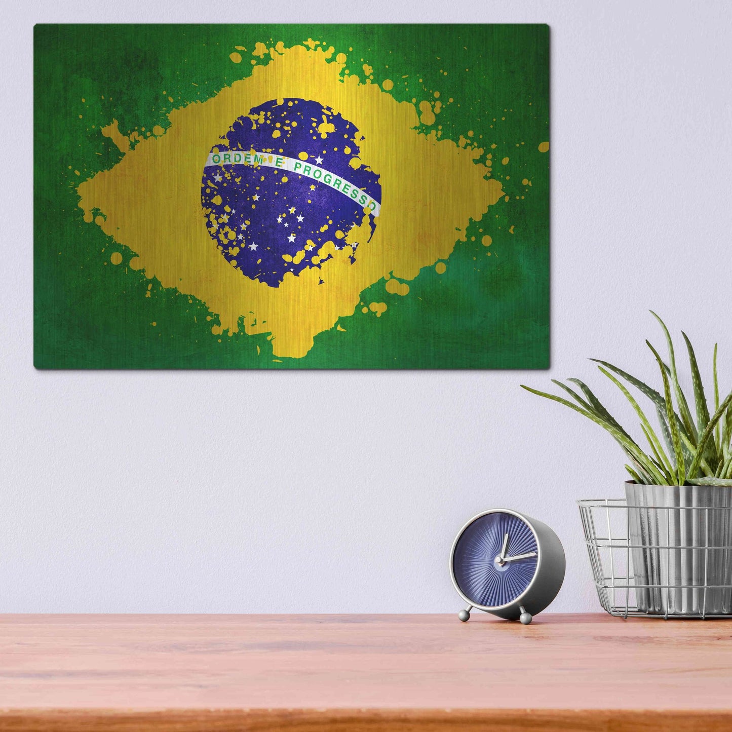 Luxe Metal Art 'Brazil' Metal Wall Art,16x12