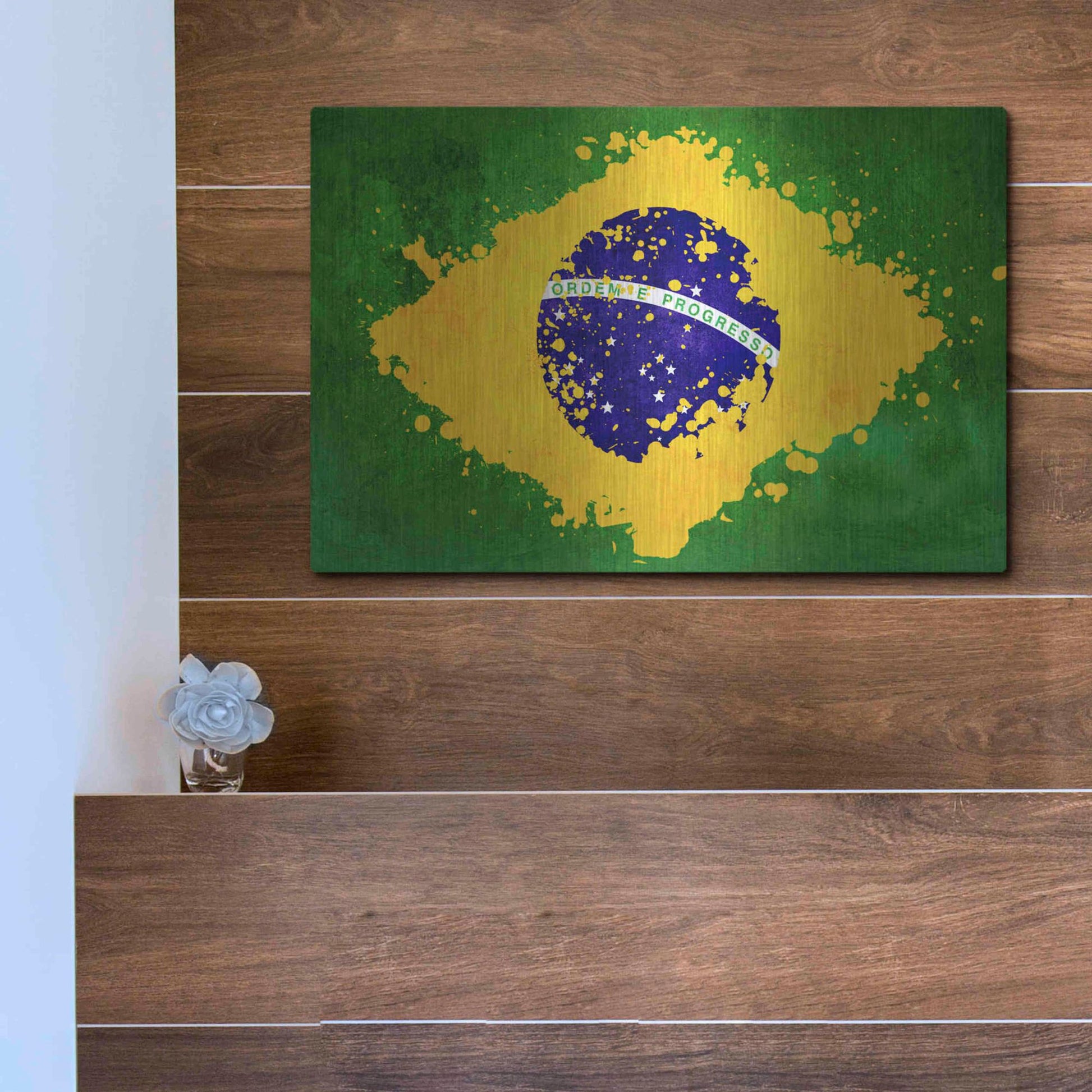 Luxe Metal Art 'Brazil' Metal Wall Art,16x12