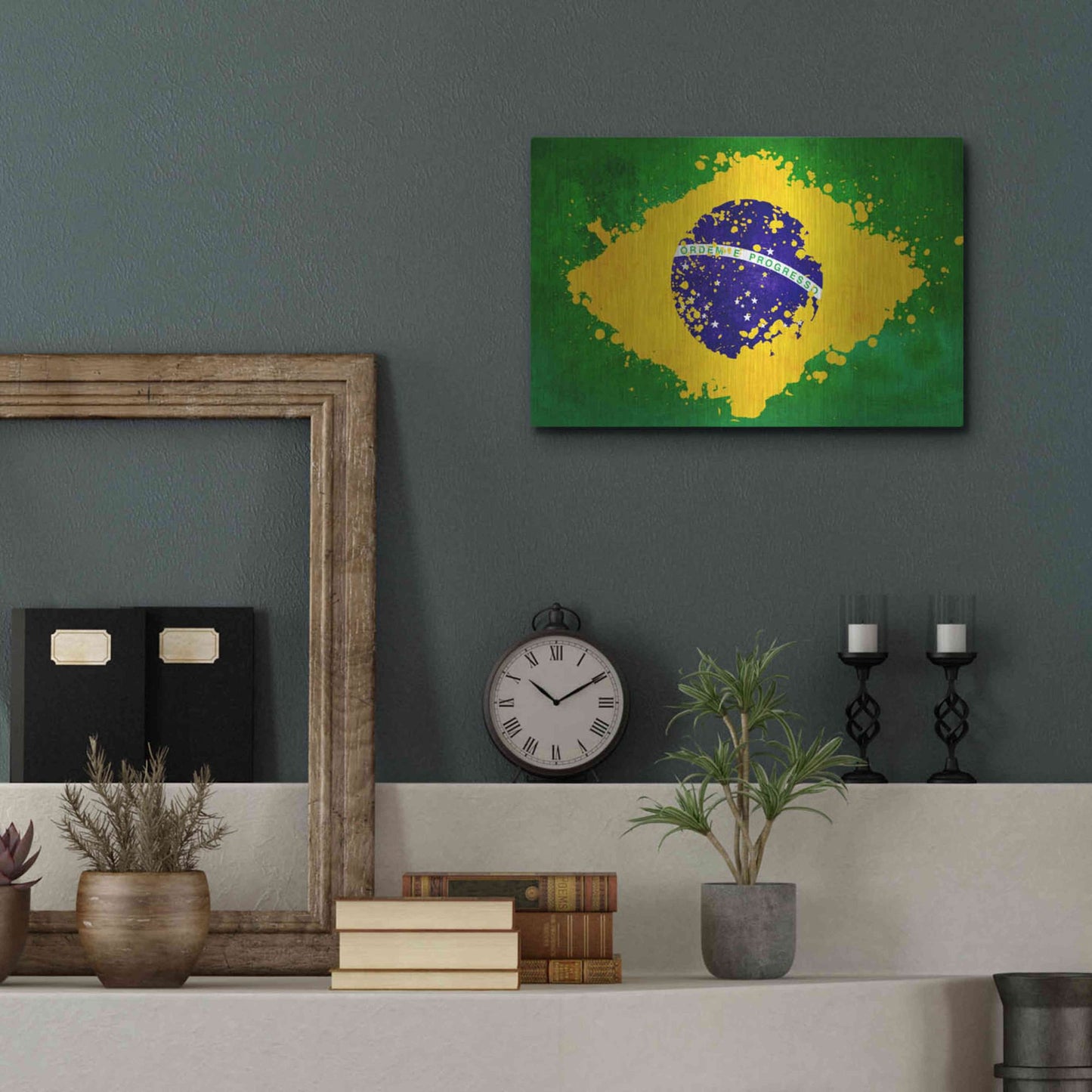 Luxe Metal Art 'Brazil' Metal Wall Art,16x12