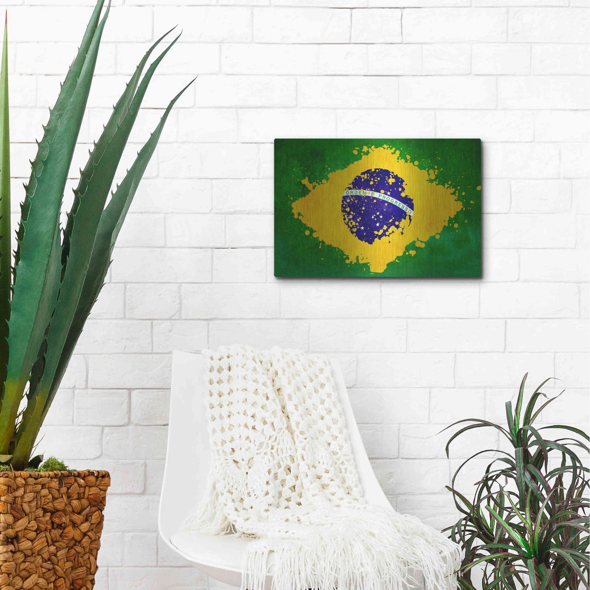 Luxe Metal Art 'Brazil' Metal Wall Art,16x12