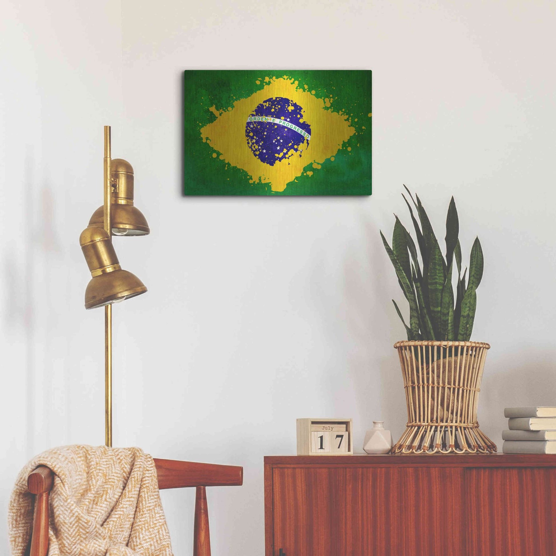 Luxe Metal Art 'Brazil' Metal Wall Art,24x16