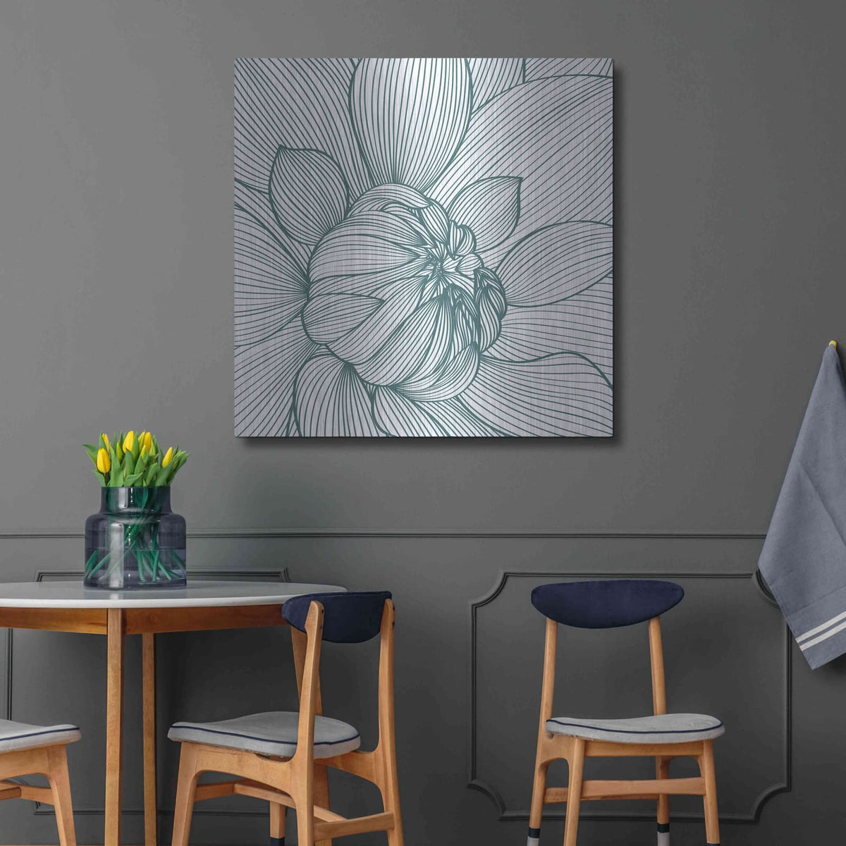 'Myrrhis Odorata I' by GraphINC – Metal Wall Art, 36x36 room view