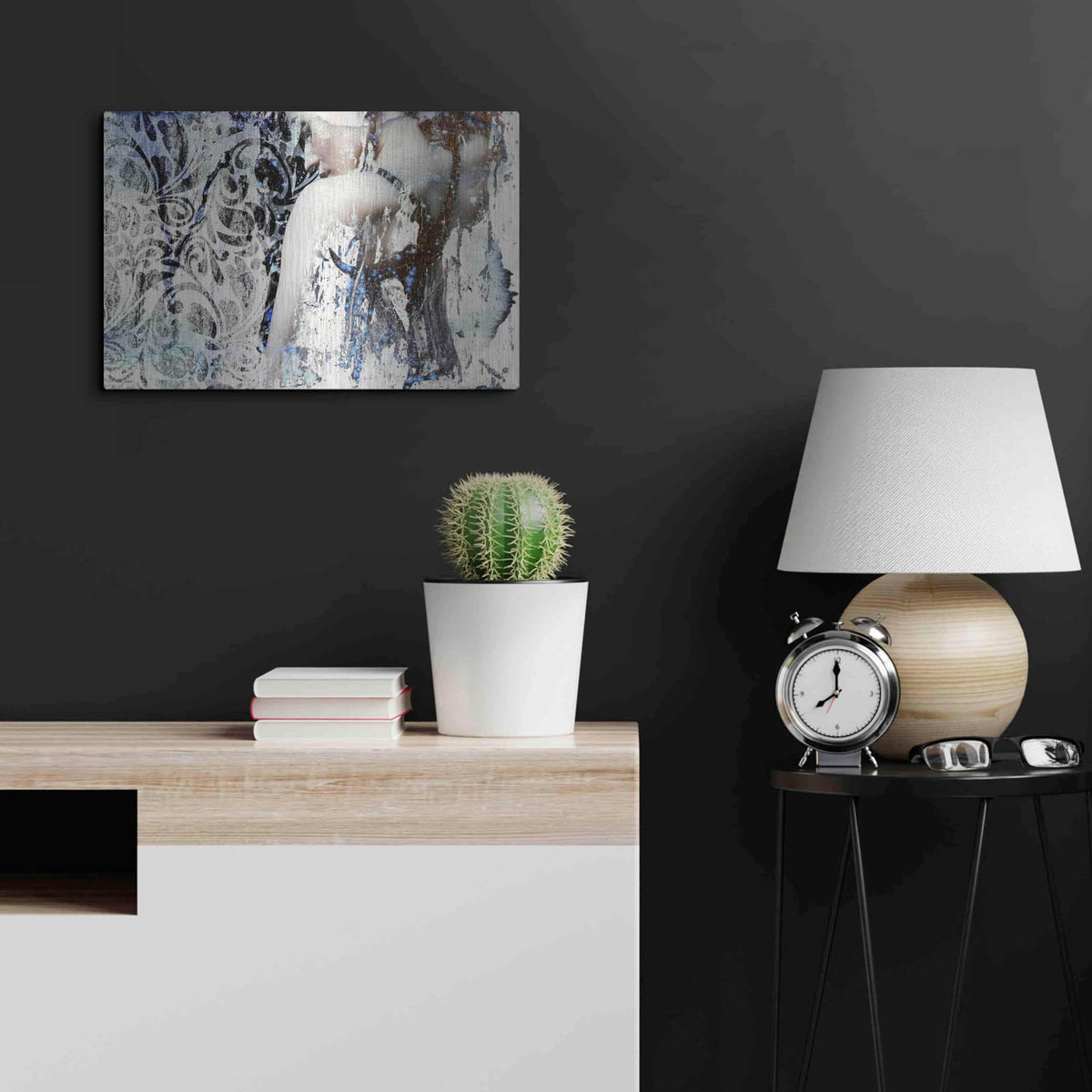 'Mystery Girl' by GraphINC – Metal Wall Art, 24x16 room view