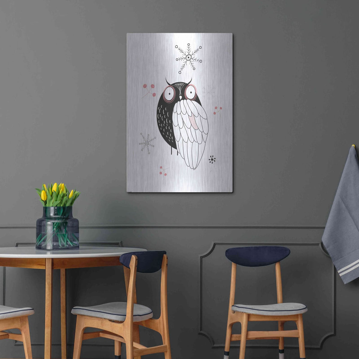'Owl II' by GraphINC – Metal Wall Art, 24x36 room view