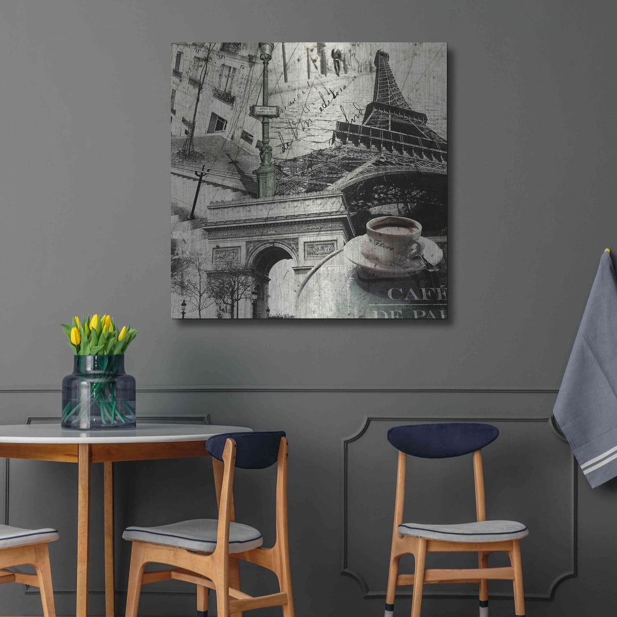 'Paris' by GraphINC – Metal Wall Art, 36x36 room view